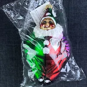 Adorno de vidrio Christopher Radko sellado un payaso cariñoso 1997 conciencia del sida con caja - Imagen 1 de 18