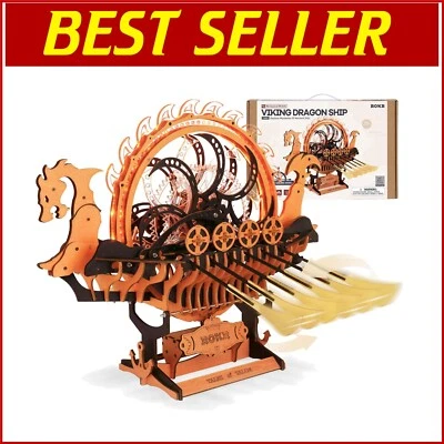 Intricate 3D Viking Ship Puzzle for Adults - Quick 3-Hour Build with LED Effects - Image 1 of 4