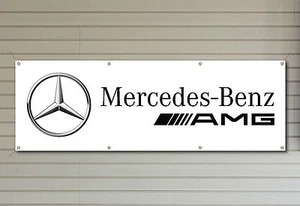 Mercedes BENZ AMG Logo PVC Workshop Garage banner sign waterproof SIGN 002 - Picture 1 of 3