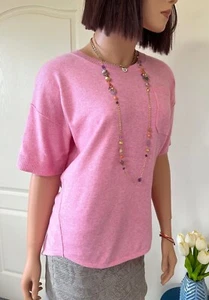 Isaac Mizrahi Live! Tulip Hem Pullover Sweater Pink in XXS *NEW* - Picture 1 of 7