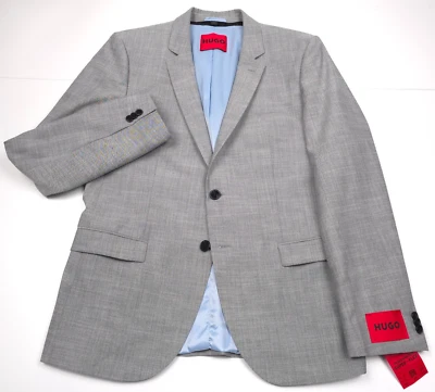 $495 Hugo Boss Arti 232x Gray Melange Performance Suit Jacket Blazer Mens 40R - Image 1 of 4