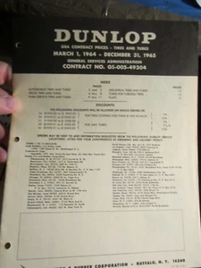 LOT OF 6 1960'S DUNLOP TIRES CATALOGUE MANUALS - BBA42 - Picture 1 of 9