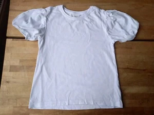 NEXT Girls White School Uniform T-Shirt Short Sleeve 9 years WASHED CLEAN - Picture 1 of 11