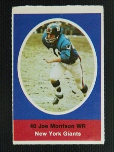 1972 SUNOCO FOOTBALL STAMP JOE MORRISON NEW YORK GIANTS - Picture 1 of 2