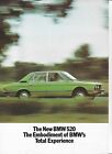 BMW ""NEU"" 520 & 520I Broschüre - datiert August 1972 - neuwertig