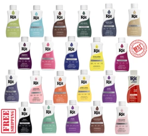 RIT All-Purpose Fabric Dye - Liquid - 236ml Best Quality 36 Colours Available AU - Picture 1 of 36