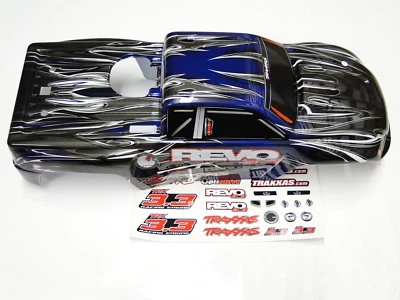 NEW TRAXXAS REVO 3.3 Body ProGraphix Blue Trim RR6B - Image 1 of 2