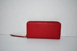Hobo Walzer Leder Continental Geldbörse in Scharlachrot #SO-81050 Neu mit Etikett - Bild 1 von 5