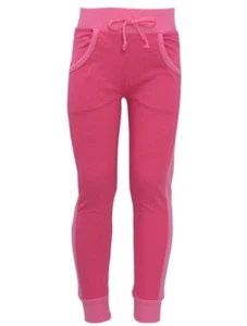 Dream Star Sport Girls Vivid Pink Drawstring Rhinestone Sides Jogger Pants 14 L - Picture 1 of 2