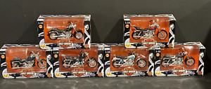 Lot Of (6) Vintage Maisto 1:18 Harley-Davidson Motorcycles Series 2 Complete Set