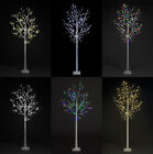 Outdoor 4ft, 6ft, 8ft Birch Christmas Twig Tree Pre Lit Ice Warm White Multi LED