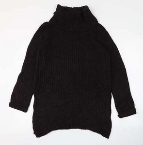 Papaya Womens Purple Roll Neck Acrylic Blend Jumper Size S - Picture 1 of 12