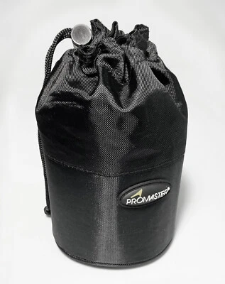 PROMASTER Nylon Padded Lens Pouch Drawstring Toggle Official VELCRO Belt Loop cl - Image 1 of 4
