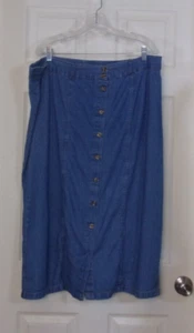 WOMEN'S DENIM SKIRTS - LONG DENIM SKIRT MODEST JEANS sz 24w - Picture 1 of 2