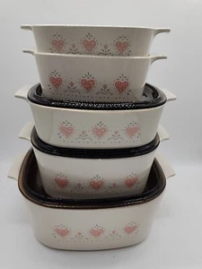 ♻️ Corning Ware Forever Yours Casseroles  Dishes Set Of 8-Pc. 5-3-2-1.5 and 1-Qt - Picture 1 of 9