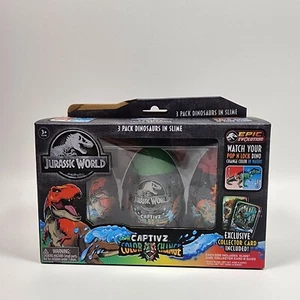 Jurassic World Captivz Eier Farbwechsel Dinosaurier im Schleim 3er Pack Neu - Bild 1 von 5