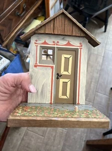 7.75” ANRI Diorama Backdrop Cottage Front Door - Picture 1 of 5