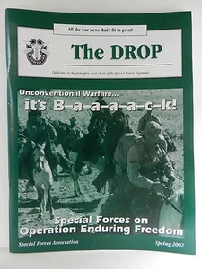 GREEN BERET, THE DROP MAGAZINE, SPRING 2002 ISSUE, SPECIAL FORCES ASSOCIATION - Picture 1 of 2