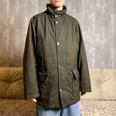 ⭐ Barbour Herringbone Challenger Derby Wool Olive Men's Coat Jacket Parka M - Image 1 of 4