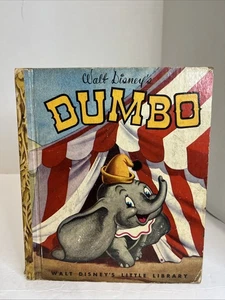 Vtg Dumbo 1947 Walt Disneys Little Library Book Golden Book - Picture 1 of 10