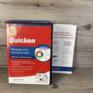 Quicken Deluxe Persönliche Finanzen Verwalten Sie Ihr Geld und sparen Sie Software 2019 Win/Mac - Bild 1 von 6
