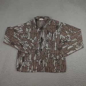 Vintage Trebark Jacket Mens Medium Brown Gray Camo Workwear Made USA 80s Hunting - Picture 1 of 12