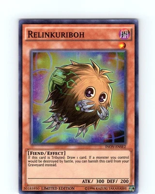 Yu-Gi-Oh TCG Relinkuriboh INOV-ENSE2 Limited Edition Super Rare Card NM - Image 1 of 2