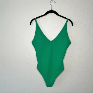 NUEVO BEACH RIOT Reese Rib Traje de Baño de Una Pieza En Jelly Bean Verde Talla Mediana - Imagen 1 de 6