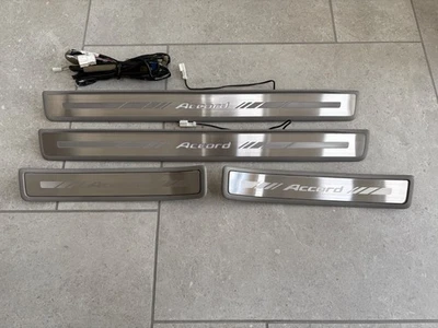 Kit umbral umbral puerta iluminado LED gris Honda Accord MK8 vagón Acura TSX 08 - Imagen 1 de 4
