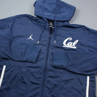 Jordan Cal Bears NCAA Full Zip Hoodie Jacket Mens Large Navy Blue Basketball - Image 1 of 4