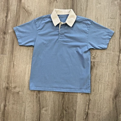 Polo azul con cuello blanco Abercrombie & Fitch niños talla 11/12  Foto 1 de 4