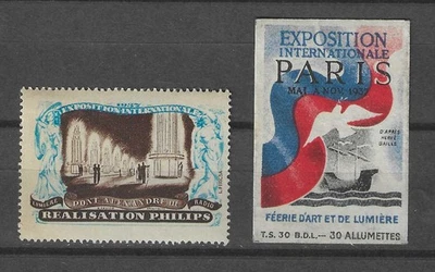 Poster Stamps, Cinderellas, Vignettes. FRANCE 1937 - Exposition de PARIS - Photo 1/2