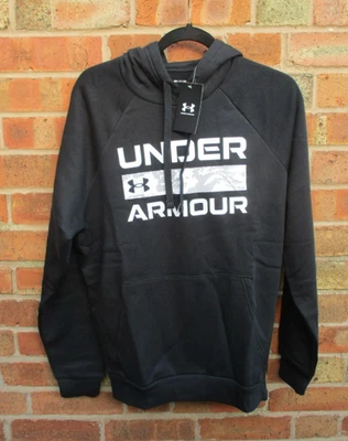 Sudadera con capucha para hombre Under Armour Rival calce suelto pequeña 42" pecho negra nueva con etiquetas Foto 1 de 4