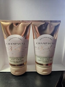 2 Bath & Body Works CHAMPAGNE TOAST Exfoliating Glow Body Scrub NEW - Picture 1 of 3