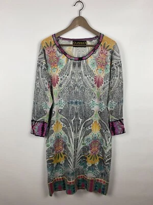 Vestido Estampado Ilustración Floral Diseñador Custo Barcelona Estilo Y2K Talla M  Foto 1 de 4