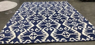 ROYAL BLUE / IVORY 8'-9" x 12'-0" Cut on Rug, Reduced Price 1172678667 WYD323C-9 - Image 1 of 4
