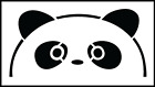 Pochoir en plastique transparent 5,5"x10" - Panda (SC136)