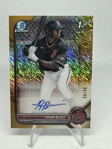 2022 bowman chrome gold /50 Ryan Bliss 1st auto Arizona Diamondbacks - Picture 1 of 2