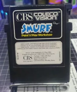 Smurf - Les Schtroumpfs Cartouche Pour CBS Coleco Vision + Overlay. - Imagen 1 de 3