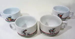 Looney Tunes SET of 4 CAPPUCCINO CUPS Warner Bros. {1993) 4 PCs - Picture 1 of 6
