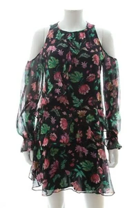 Rachel Zoe Silk-Chiffon Stampa Floreale Freddo Spalla Abito / Multi/Prezzo - Foto 1 di 7