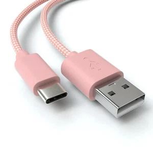 3m USB-C Kabel Ladekabel Datenkabel Nylon für Samsung Huawei - RoseGold - Zdjęcie 1 z 6