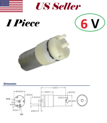 6V MPA2006 4L Aspirador Alta Potencia Pequeña Mini Micro Bomba de Aire Acuario Aspirador de Aire Foto 1 de 4