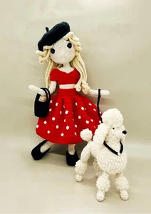 HÄKELMUSTER KOPIE FASHIONISTA PUPPE WANDERN MIT DEM PUDEL HUND AMIGURUMI 4 - Bild 1 von 5