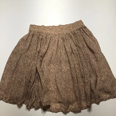 Юбка Neiman Marcus женская размер маленький желтовато-коричневый/коричневый струящиеся качели геометрический винтажный - Изображение 1 из 4