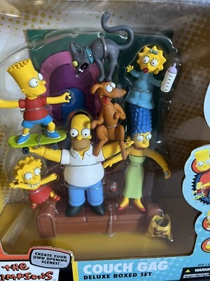 Nuevo Juego de figuras de acción Los Simpson Deluxe en caja Family Couch Gag Foto 1 de 4