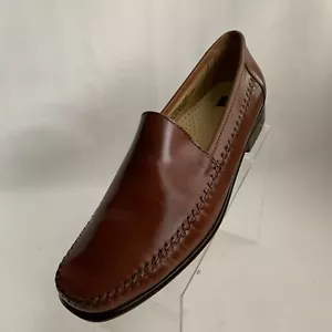 Mocasines Nunn Bush Cuero Marrón Moc Punta Redonda Lisa Zapatos Sin Cordones Talla 13M - Imagen 1 de 10