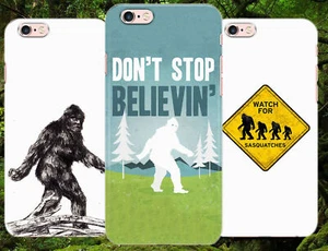 Bigfoot Sasquatch Kunststoff Gummi Handy Cover Case passt Apple iPhone 6 8 X 13 14 - Bild 1 von 8