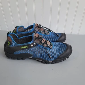 Starter Sport Athletic Shoes Men's Size 10 Blue Mesh Comfort Low Top Sneakers - Picture 1 of 9