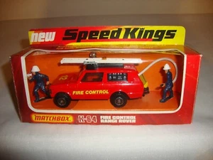 MATCHBOX SPEED KINGS K-64 FIRE CONTROL RANGE ROVER - VN MINT in original BOX - Picture 1 of 12